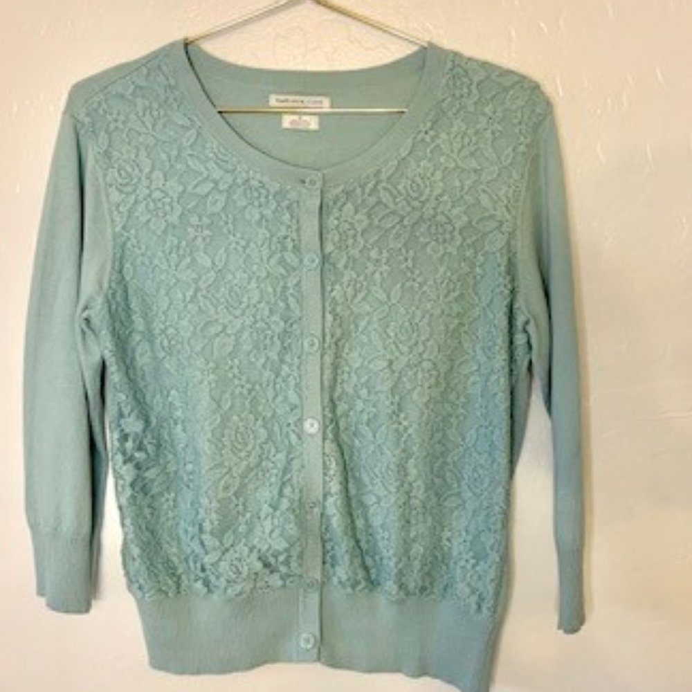 WOMEN'S Van Heusen Mint Green Lace Cardigan